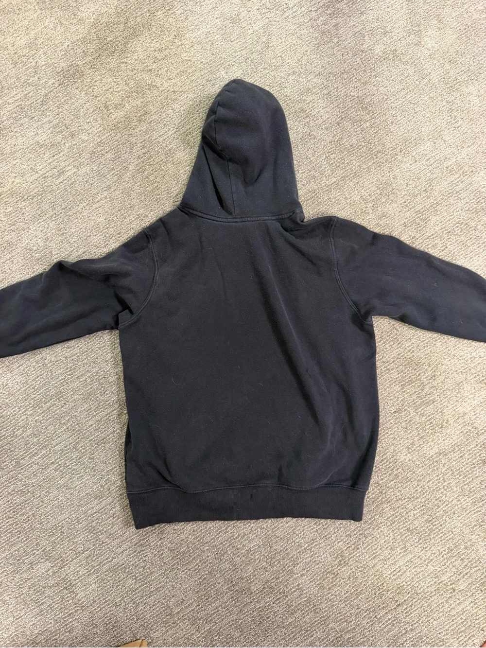 The North Face Black Hoodie with Red Logo Patch